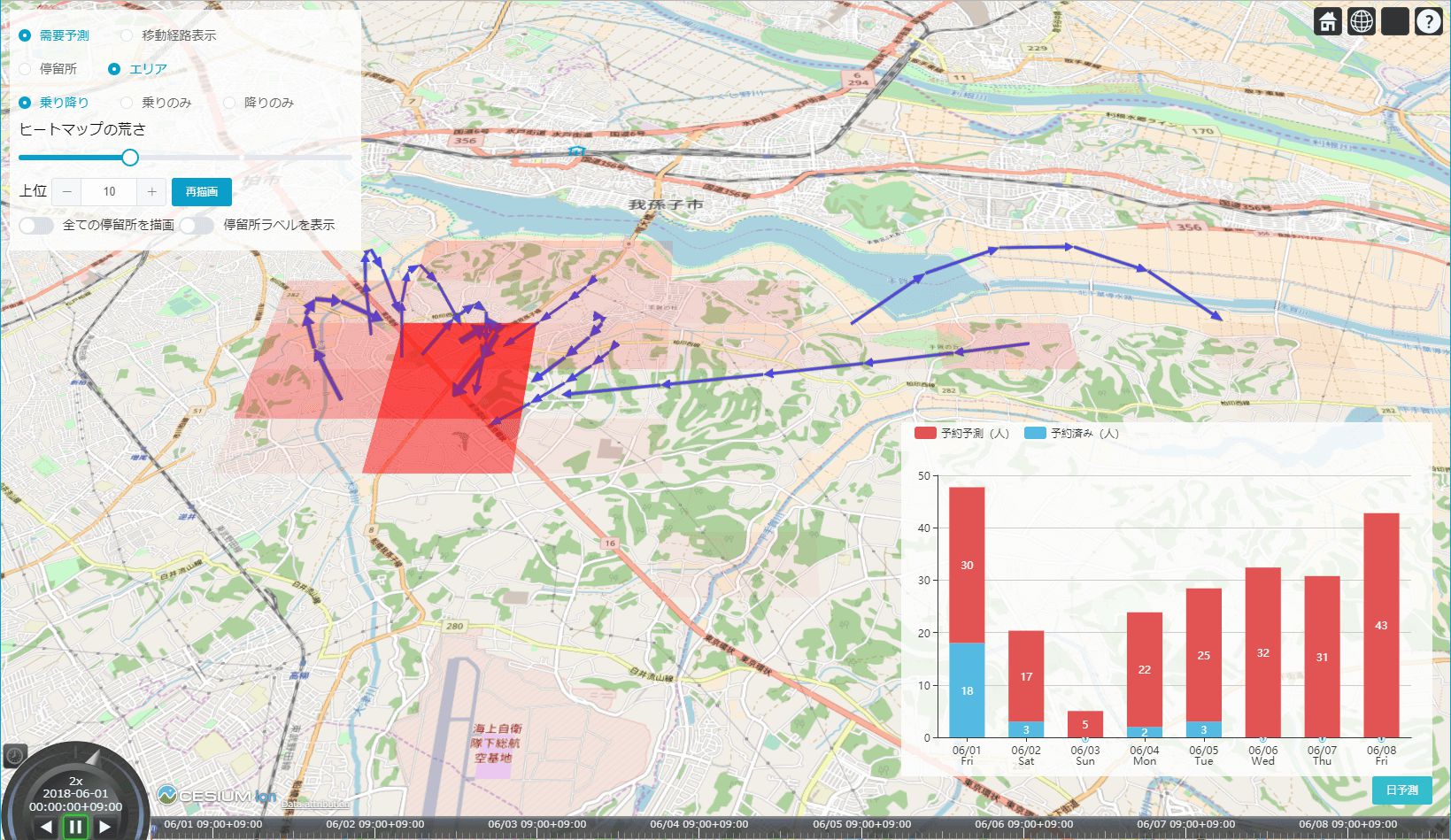 用(yòng)來顯示運行(háng / xíng)區域的需求度高低的地圖 © OpenStreetMap contributors