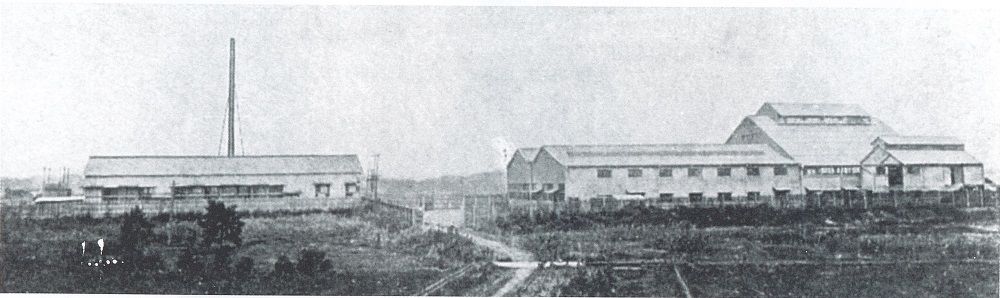 1908年(nián)左右鐵路川崎站和新工廠附近的情形